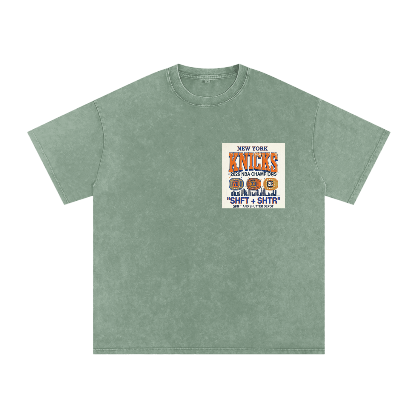 Wu York Snow Washed Oversized Cotton T-Shirt