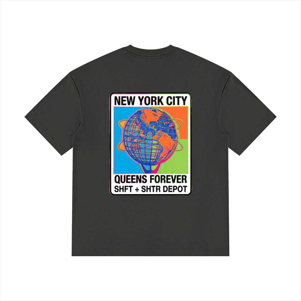 Unisphere Technicolor Drop Shoulder Cotton T-Shirt