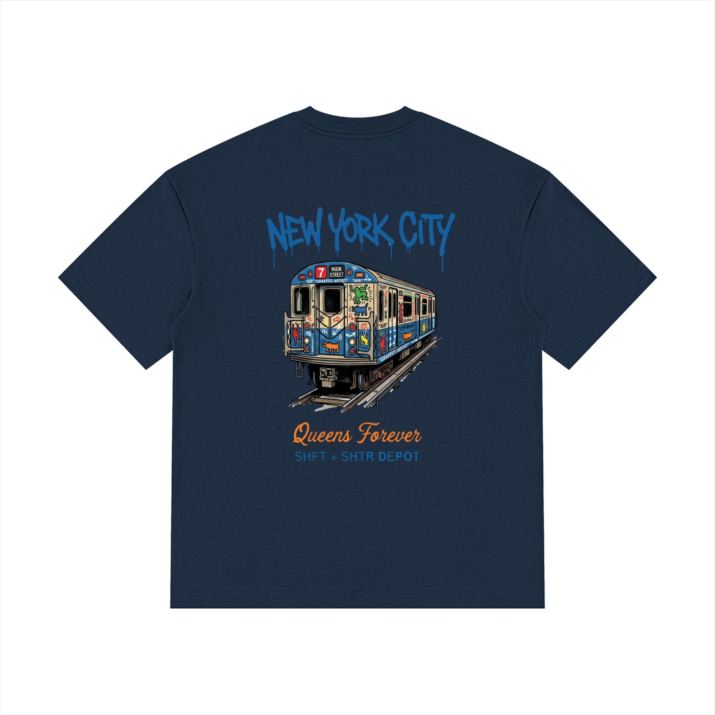 Queensbound Drop Shoulder Cotton T-Shirt