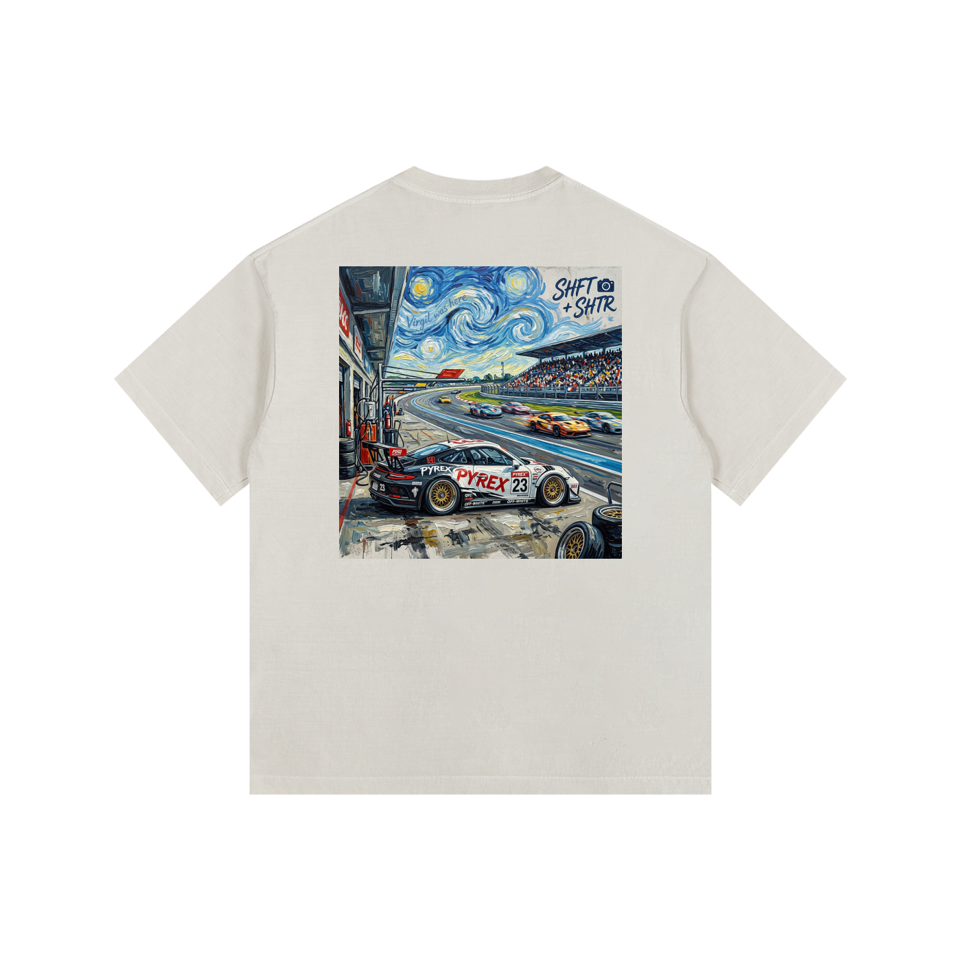 Pyrex Racing Vintage Washed Oversized 997 T-Shirt