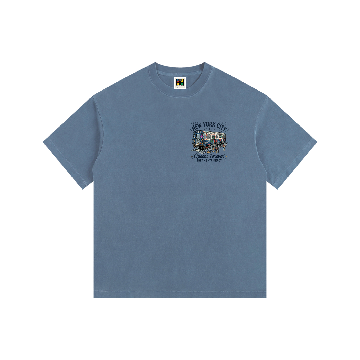 Queensbound Vintage Washed Oversized Cotton T-Shirt