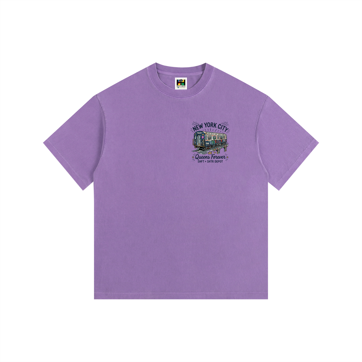 Queensbound Vintage Washed Oversized Cotton T-Shirt