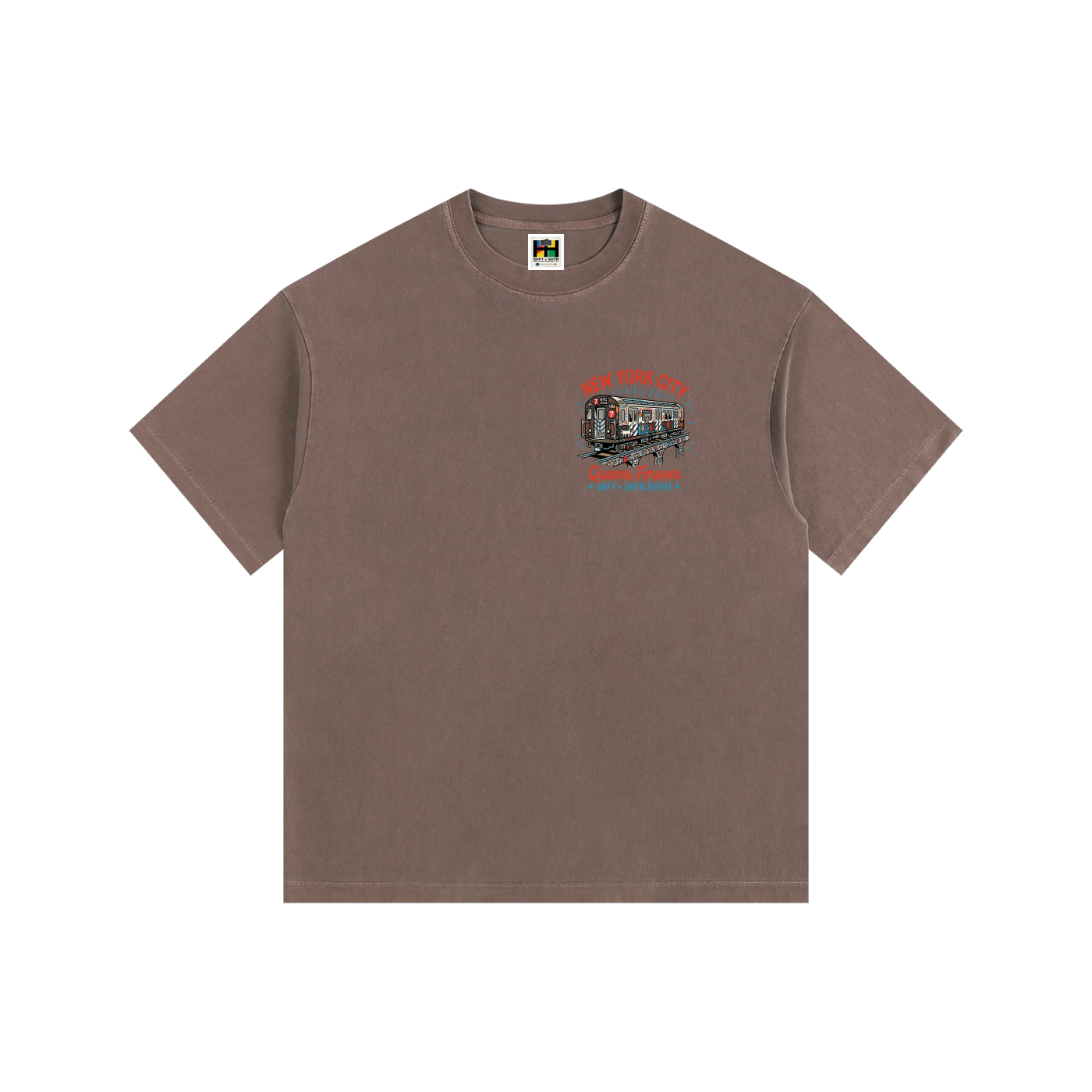 Lucky 7 Vintage Washed Oversized Cotton T-Shirt