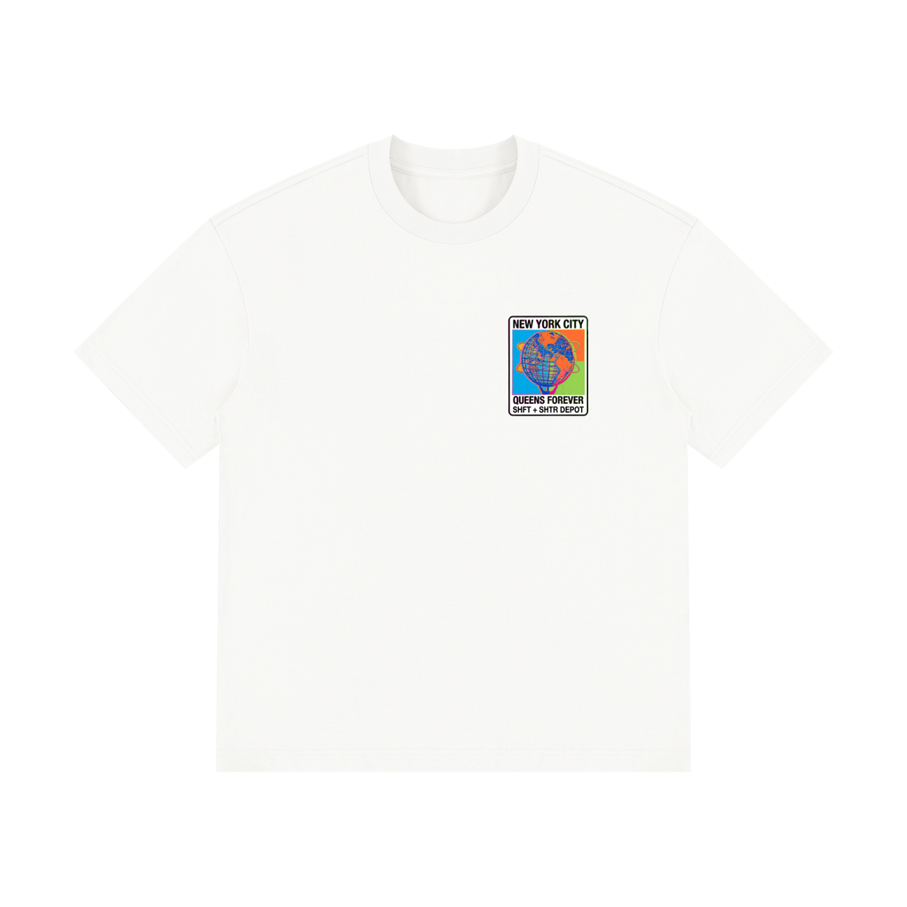 Unisphere Technicolor Drop Shoulder Cotton T-Shirt