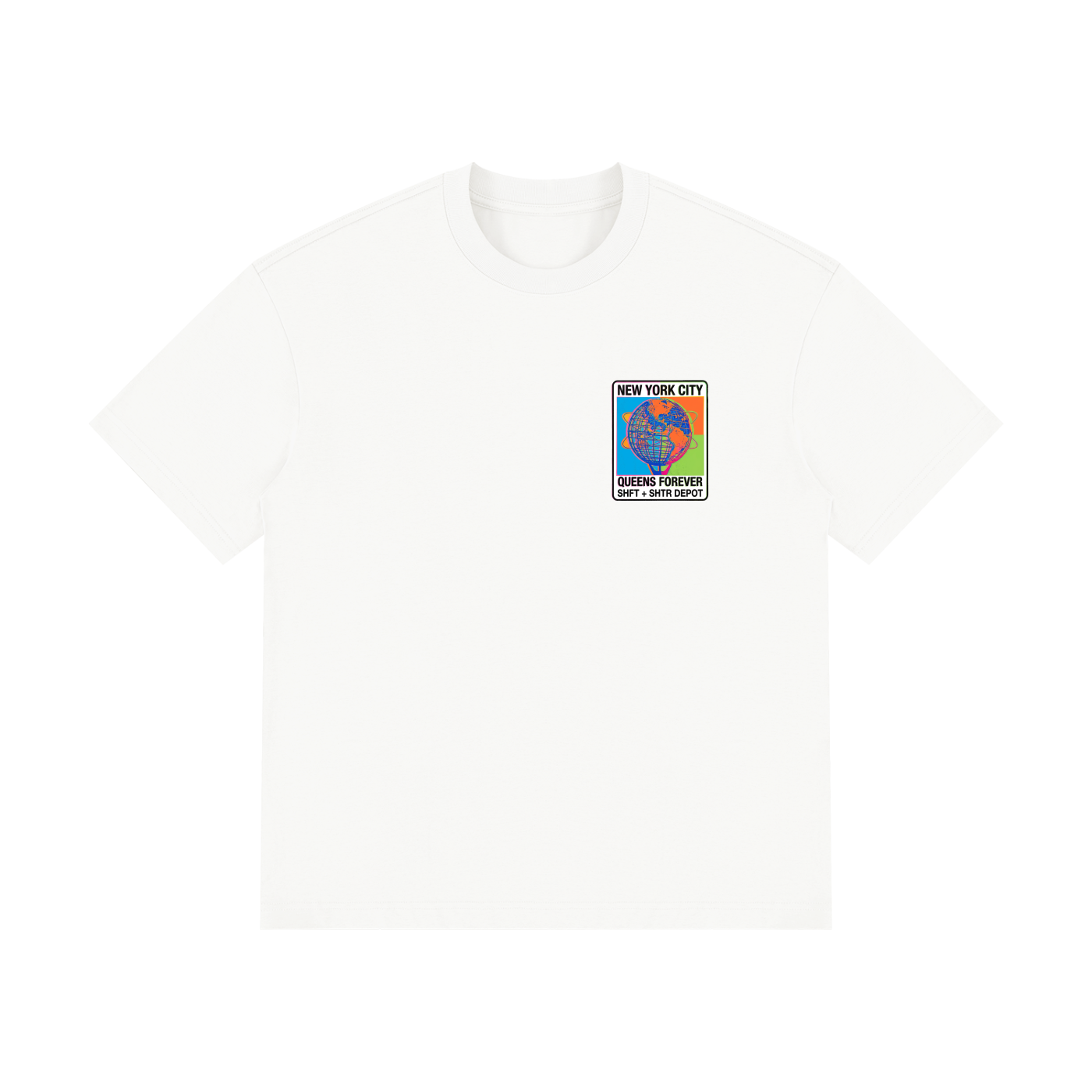 Unisphere Technicolor Drop Shoulder Cotton T-Shirt